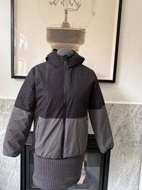 Spyder Youth Large 14 Reversible Insulated Jacket Black Gray Quilted Winter Coat